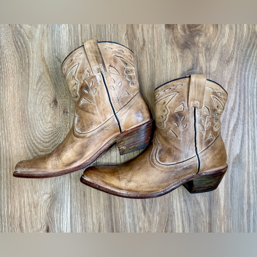 Bed|Stu Filly II Cobble Series Women’s Leather Western Ankle Boots Size 8.5 - Picture 5 of 8